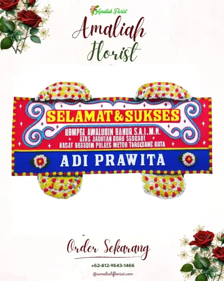 Papan Bunga Ucapan Selamat Gelangan